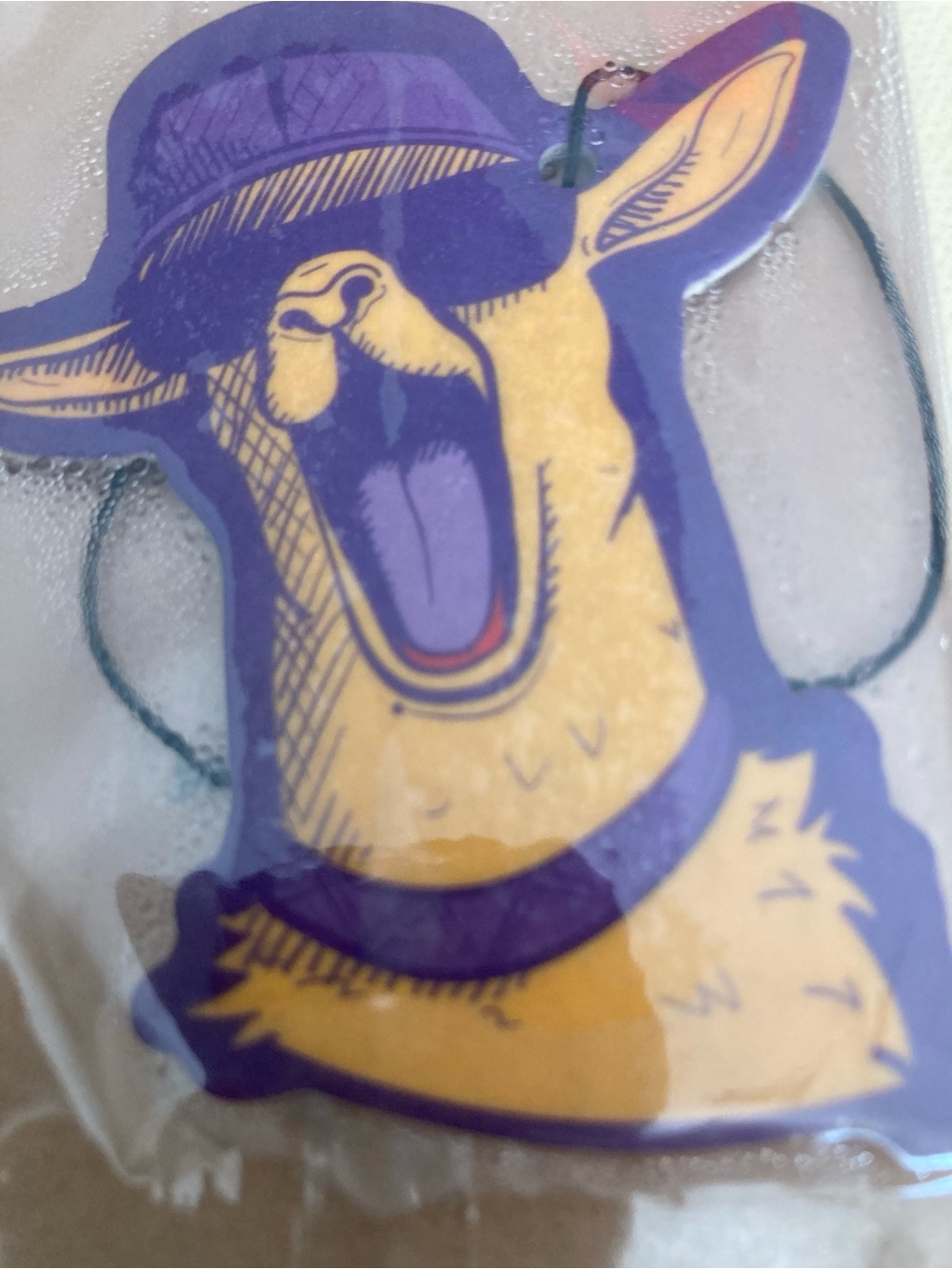 Fresh Fresheners Save da drama for yo llama Air Freshener — Purple & Yellow - Picture 2 of 4